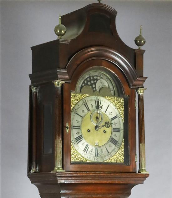 John Drury of London. A George III mahogany eight day longcase clock, 8ft 3in.